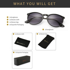 SUNGAIT Vintage Round Sunglasses for Women Men Classic Retro Designer Style