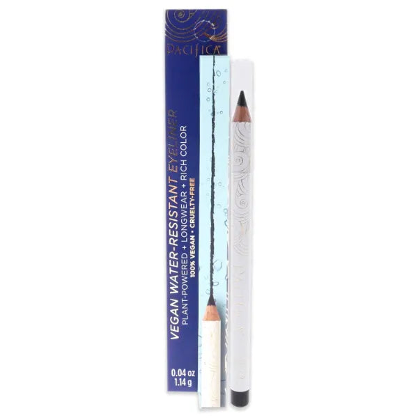 Pacifica Waterproof Eyeliner Pencil Jet Black Eye Liner Longwear, Smudge-Proof, Vegan & Cruelty-Free Eye Makeup Vegan & Cruelty-Free (Shade Jet Black) Ophthalmologist Tested