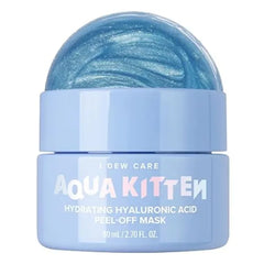 I DEW CARE Peel Off Mask Aqua Kitten Deep Hydrating Facial Mask with Hyaluronic Acid, Squalane, and Jeju Sea Water, Calming Korean Skincare for Glass Skin 2.70 Fl Oz