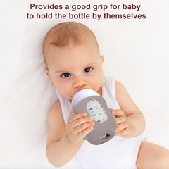 Juome Silicone Sleeves with Handles for Avent Natural Glass Baby Bottles - 3 Pack Anti Breakage Baby Bottle Holder for Philips Avent Glass Baby Bottle, Compatible with Phillips Avent Bottles 4oz