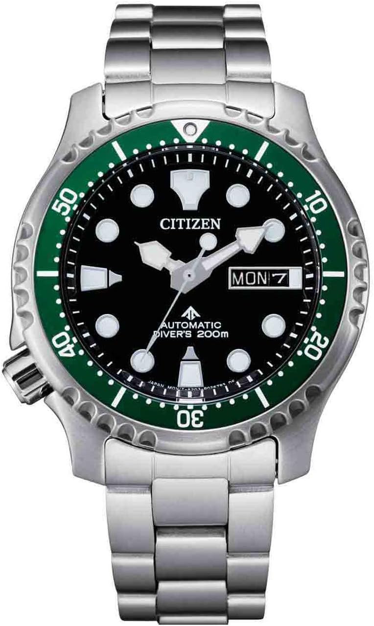 Citizen NY0084-89EE Analogue Watch with Stainless Steel Strap for Men, Black/Silver, one size