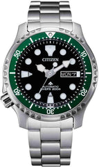 Citizen NY0084-89EE Analogue Watch with Stainless Steel Strap for Men, Black/Silver, one size