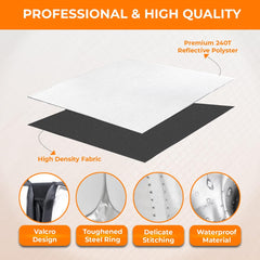 ZASPERS Universal Car Windshield Sun Shade 142x66cm - Sun UV Protection, Thick Material, Car Shades Foldable With Storage Bag - Fits Most Cars, SUVs, MPVs, and Select Models (2010-2024)