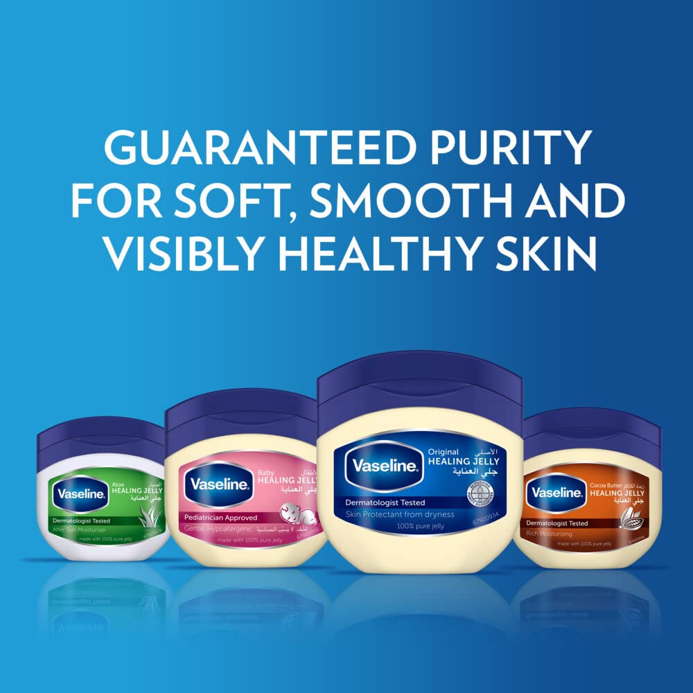 Vaseline Moisturizing Petroleum Jelly, for dry skin, Cocoa Butter, to heal dry and damaged skin, 100ml