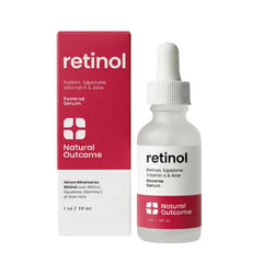 Natural Outcome Natural Outcome Retinol Serum for Face | Fine Line and Wrinkle Reducer Serum | Nightly Hydrating Facial Serum with Hyaluronic Acid, Vitamin E, Squalane and Aloe Vera | Collagen Enhancer | 1 o