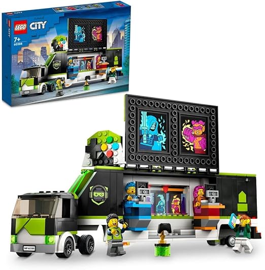 LEGO 60388 City Gaming Tournament Truck Toy, Esports Vehicle Set for Video Game Fans, Gamer Gifts for Boys and Girls Aged 7 Plus Years Old with Minifigures