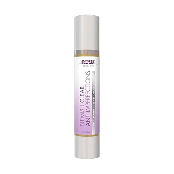 NOW Foods Solutions, Blemish Clear Gel Cleanser, Gentle Deep Cleansing, Cleans Pores, Purify, 4-Ounce