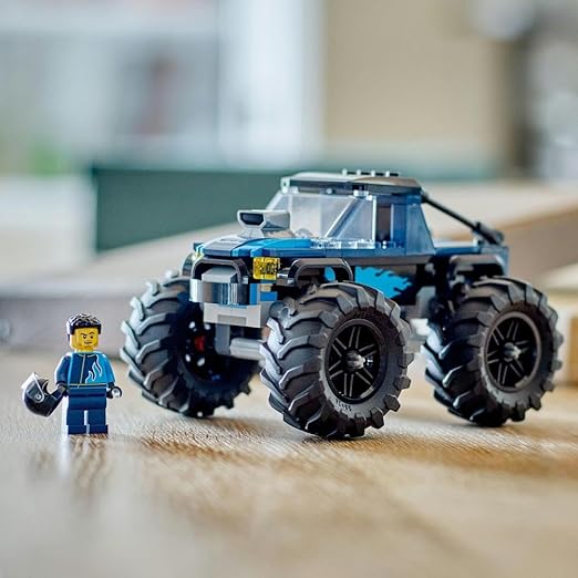 LEGO City Blue Monster Truck Toy for 5 Plus Year Old Boys & Girls, Vehicle Set with a Driver Minifigure, Creative Race Car Toys for Kids, Birthday Gift Idea 60402