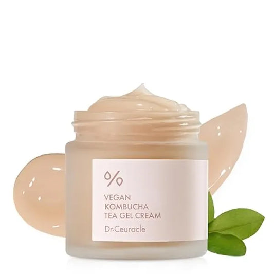 Dr.Ceuracle Vegan Kombucha Tea Gel Cream Lightweight Watery Hydrating Moisturizer with Kombucha Tea Extract, Sunflower Seed Oil, Korean Skincare