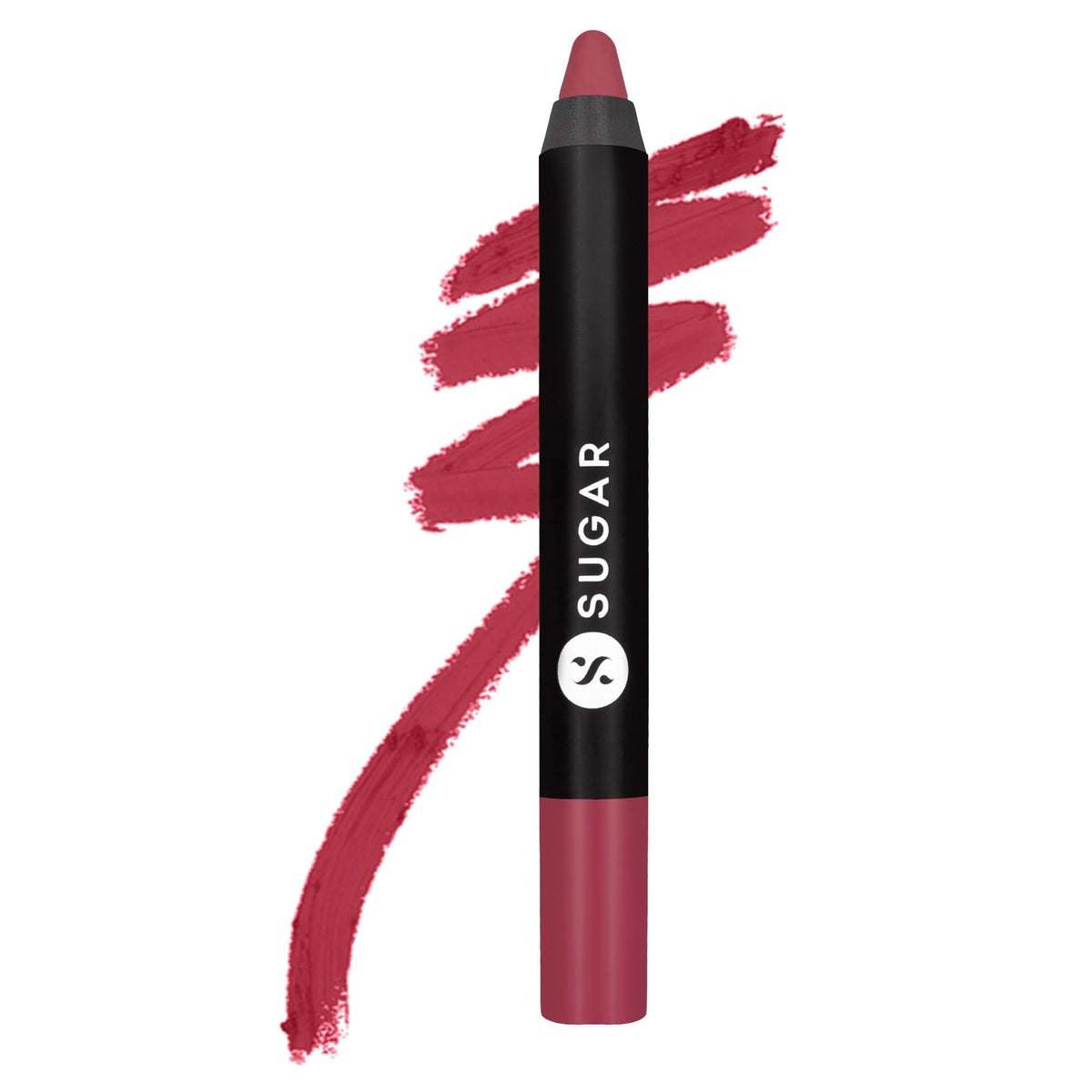 SUGAR Cosmetics Matte as Hell Crayon Lipsticks for Women | Lasts Up To 8+ Hours | Lip Crayon with Sharpener | 2.5gm - 28 Honey Rider