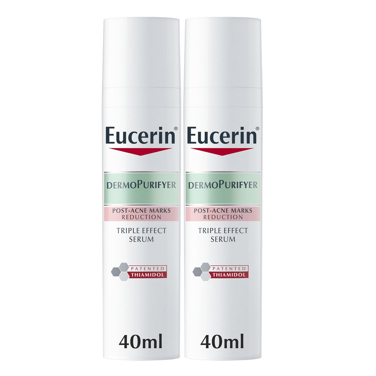 Eucerin DermoPurifyer Oil Control Triple Effect Face Serum with Thiamidol and Salicylic Acid, for Oily and Acne-Prone Skin, Post-Acne Marks Reduction, Long-Lasting Matte Finish - 40ml (Pack of 2)