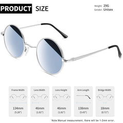 Joopin Round Polarized Sunglasses for Men Women, UV Protection Sun Glasses Small Circle Hippie Lennon Shades Sunglasses
