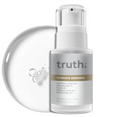 truth Ultimate Renewal Advanced Face Serum 30ml MATRIXYL 3000 10% + ARGERELINE 3% + COQ10 2% + FERULIC ACID 2% + BAKUCHIOL 3% + PEPTIDES 3% + CERAMIDES 2%. FORMULATED IN KOREA.