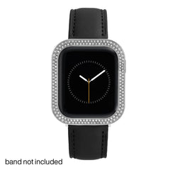 Anne Klein Premium Crystal Bumper, Compatible with Apple Watch, Seamless Fit, Easy Installation, Bumper for Apple Watch (40mm, Silver), Silver-Tone, 40mm, Elegant