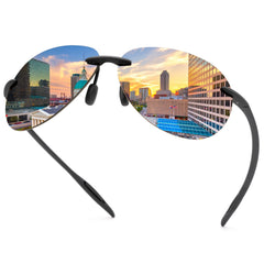 Polarized Sunglasses for Men Women Rimless Frame Driving Glasses UV400 Protection Mirror Lens Shades Sport Eyewear Eyeglasses