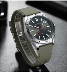 CURREN New Model CURREN Men's Analog Quartz Wrist Watches Simple Watches Silicone Band Luminous Wristwatch Business Men 8449 Fashion - GRAY BLACK