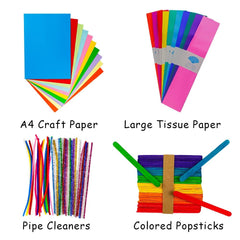 UKR Craft Materials Mega Pack 1500 Pieces Toddler Art Craft Supplies Kits, Crafting Materials Toys Set for School Home Projects