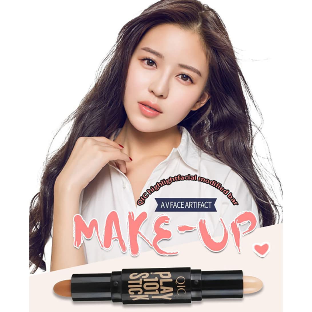 Double Ended Wonder Contouring Pen Bronzer and Highlighter Stick Facial Makeup Contour Concealer Cosmetic for 3D Makeup Effect(2#) 1pc,Cosmetic Tools & Accessories