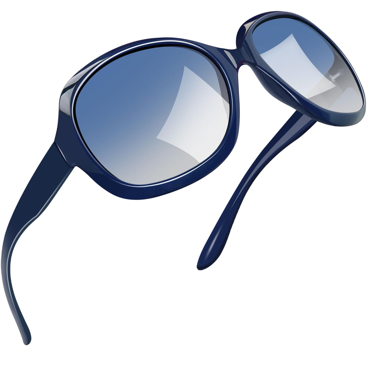 Joopin Polarized Sunglasses for Women, Ladies Big Frame Polarized Eyewear UV400 Protection Driving Fishing - Blue/Gradient Blue
