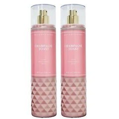 Bath & Body Works CHAMPAGNE TOAST Fine Fragrance Mist - NEW LOOKS 2022 - PACK OF 2 (FULL SIZE MIST 8FL OZ / 236 ML)