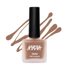 Nykaa Nude Matte Nail Enamel Polish - (French Toast 158) - nail polish with long lasting colour, rich pigment, one stroke application(9ml)