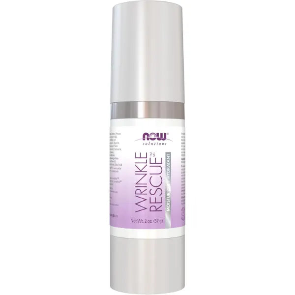 NOW Foods Solutions, Wrinkle Rescue Moisturizer, with Clinically Tested Sepilift DPHP and Lanablue to Tone Aging Skin, 2-Ounce