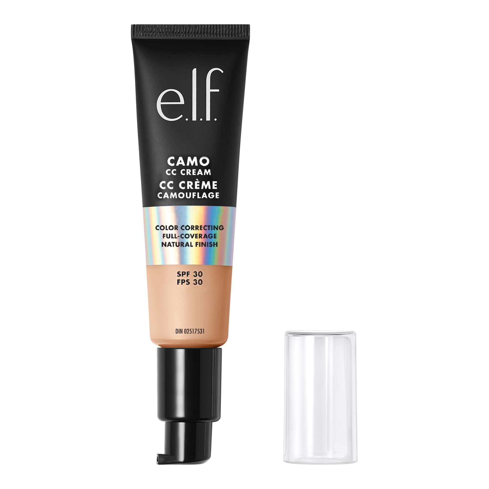 e.l.f. Camo CC Cream Color Correcting Full Coverage Foundation with SPF 30 Light 210 N 1.05 Oz, 1.05 Ounce (Pack of 1)