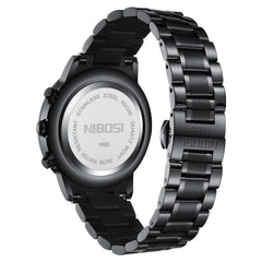 NIBOSI Men's Watches Analog Minimalist Black Dial Watches for Men Business Chronograph Military Casual Wrist Watches Stainless Steel Strap Date - Green