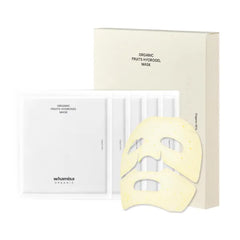 Whamisa Organic Fruits Hydrogel Facial Sheet Mask - Yuja, Hydration, Deep Moisture, Skin Care, Skin Elasticity, Acne Mask, Pore Care, Fermentation, Korean Skin Care (5 PCS/Pack)