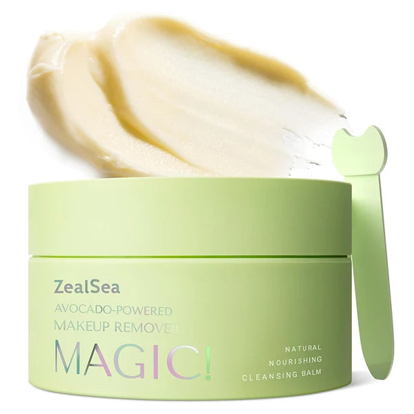 ZealSea Makeup Remover Cleansing Balm: Deep Cleaning Facial Cleanser Natural Gentle Makeup Removing Balm Melting to Oil for Face Eye Lip 3.5 Oz