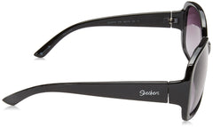 Skechers Women's Sea6167 Square Sunglasses, Shiny Black, 58 mm