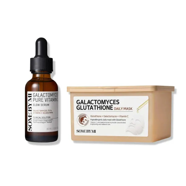 SOME BY MI Galactomyces Pure Vitamin C Glow Serum & Glutathione Daily Mask