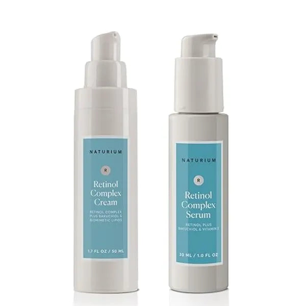 Naturium Retinol Power Duo, Retinol Complex Serum & Retinol Complex Cream, Anti-Wrinkle & Hydrating Skin Treatment