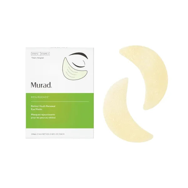 Murad Dr. Zion Retinol Youth Renewal Eye Masks – No-Slip Full Absorption Bio-Cellulose Under Eye Patches with Retinol, Blue Agave, & Passionfruit for Lines, Wrinkles, Puffiness