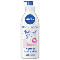 NIVEA Body Lotion for Normal to Dry Skin, Natural Glow, with Vitamin C and UV Filter, Moisturizes and Evens Skin Tone, 400ml