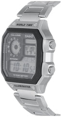 Casio Men's Digital Dial Stainless Steel Band Watch Silver