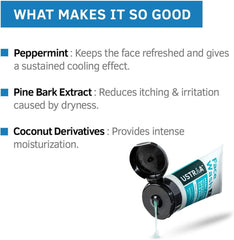 Ustraa Face Wash - Mint Cool - For Dry to Normal Skin - 100g | Reduces Moisture Loss | Removes Dirt & Dead Skin | with Pine Bark & Peppermint | NO SLS, NO PARABEN