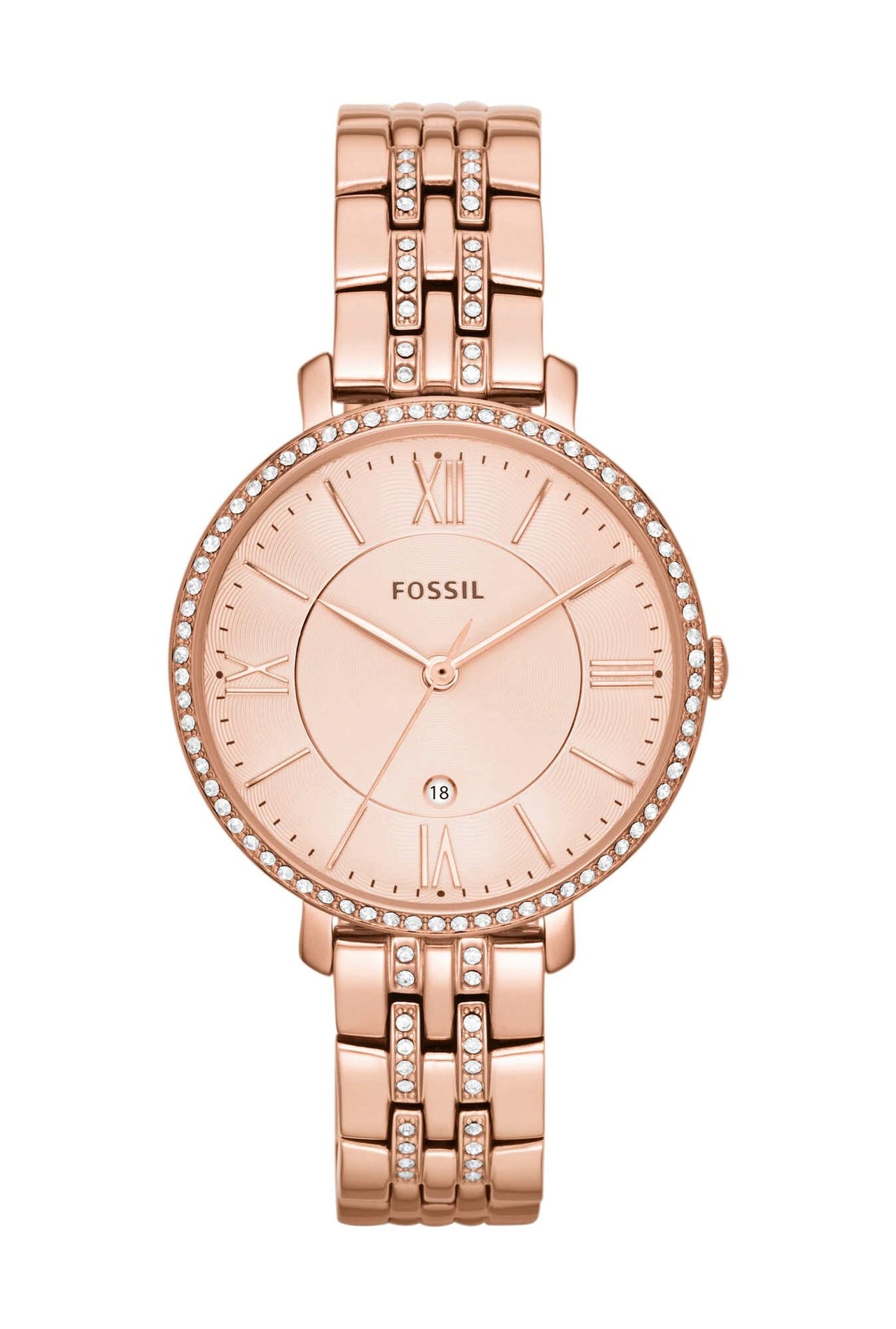 Fossil Women's Quartz Watch, Analog Display and Stainless-Steel Strap Pink