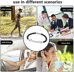 SYOSI Anti-Static Bracelet Wrist Straps, Band Rubber Bracelets Silicone Bracelet Static Bracelet Fashion Anti-Static Products Eliminate Static for Women and Men Unisex (Black-20cm)