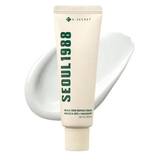 K-SECRET SEOUL 1988 Repair Cream – Soothing Moisturizer with Niacinamide 5% and Centella Asiatica 15% | Hydrating Barrier Cream for Sensitive Skin | Korean Skincare, 50ml / 1.69 fl oz