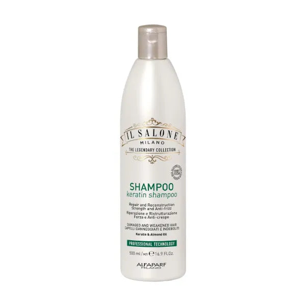 Il Salone Milano Professional Keratin Shampoo for Damaged Hair, 16.9 oz