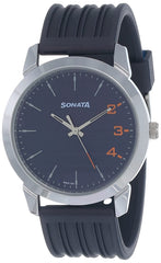 Sonata Blue Dial Analog watch For Men-NP77107SP05W