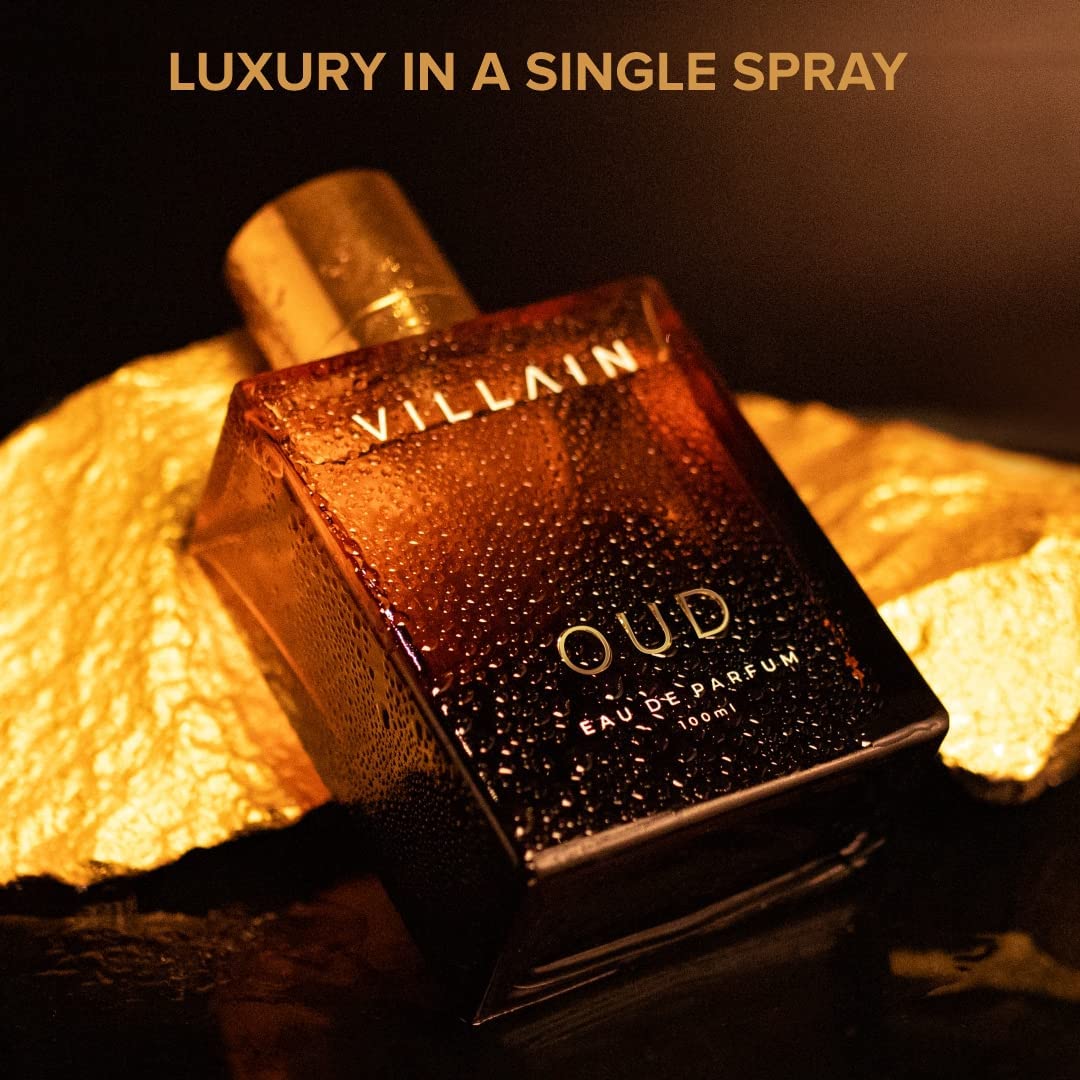 Villain Oud Perfume for Men, Eau De Parfum (EDP) For Men, 100ml, Gift For Men, Premium Luxury Perfume, Mens Fragrance with Sandal, Rich Amber, Cedarwood, Patchouli