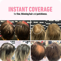 BOLDIFY Hair Fibers for Thinning Hair - 100% Undetectable Natural Formula (Light Brown)