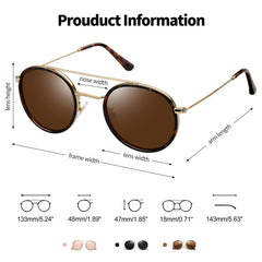 Joopin Polarized Semi Rimless Sunglasses Men Women, Classic Half Frame Sun Glasses UV400 Protection