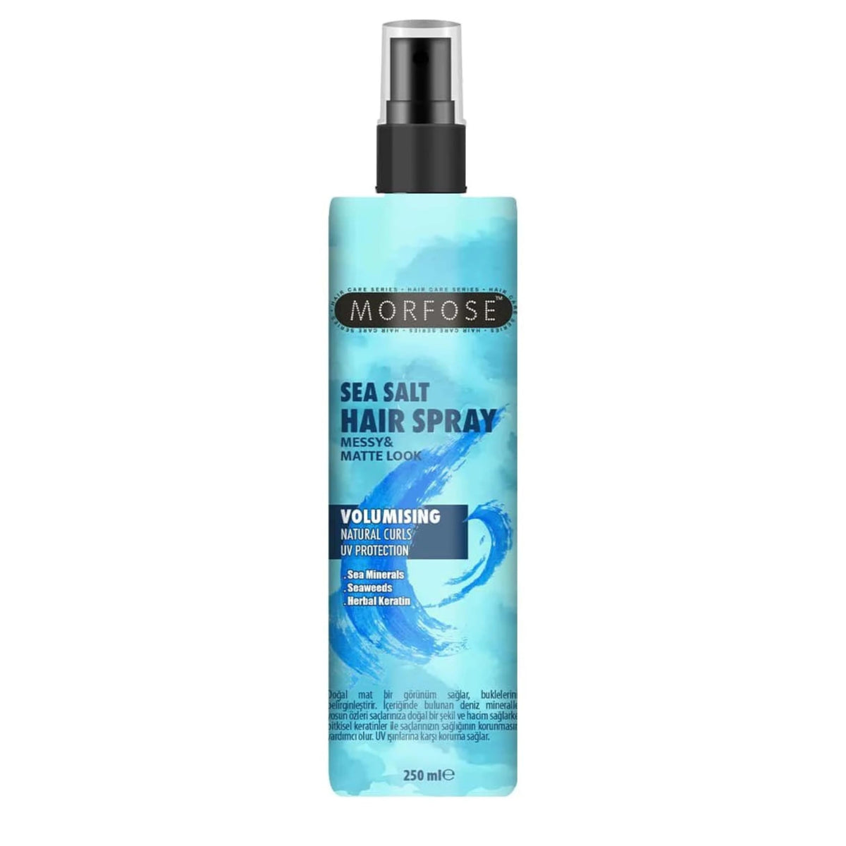 MORFOSE Sea Salt Spray For Natural, Wavy Beach Hairstyles with Extra Volume and Texture - 250ml
