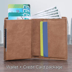 ABure Wallet with Money Clip RFID Blocking Wallet|Minimalist Genuine Leather Mens Card Wallet | Credit Card Holder| Contactless Credit Card Protector |Ultra Thin Automatic Pop-up Card Case(Beige)