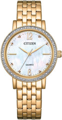 Citizen EQ3003-50W Quartz Wrist Watch for Women, 26 mm Diameter, Gold