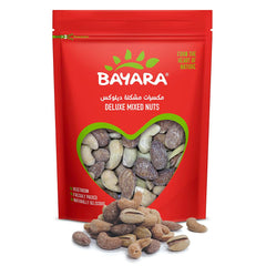 Bayara Deluxe Mixed Nuts Delicious blend of Roasted Almonds, Cashews, And Pistachios - 400Gm