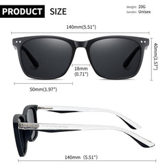 Joopin Polarized Sunglasses for Women UV Protection Classic Square Vintage Shades of Men Driving Fishing Traveling Lightweight Glasses